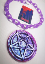 Load image into Gallery viewer, Electromagnetic MegaGum Pastel Goth Pentagram NeckChain