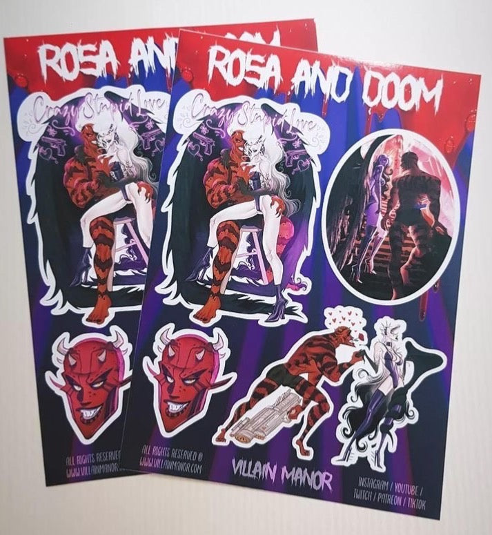 Rosa & Doom Sticker Sheet